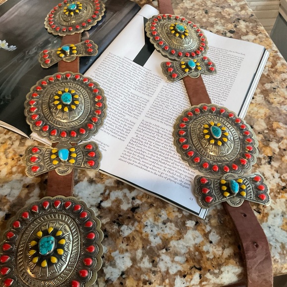 Barbosa Concho Belt Fits Size L&XL - Picture 1 of 17
